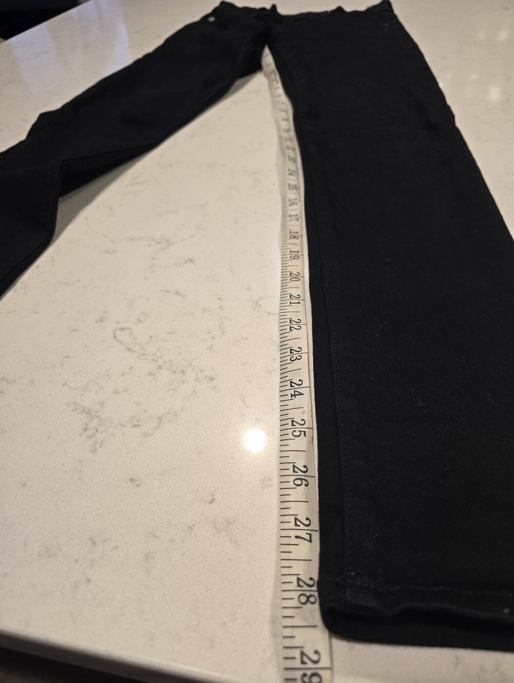 7 For All Mankind The Slim Cigarette Jeans in Black size 24 Extra Small - Picture 6 of 7
